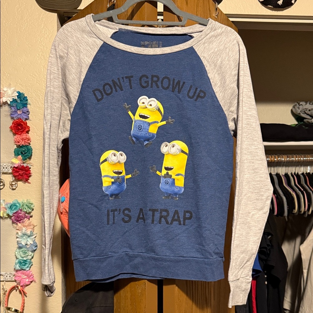 Blue and Gray Minions Sweatshirt